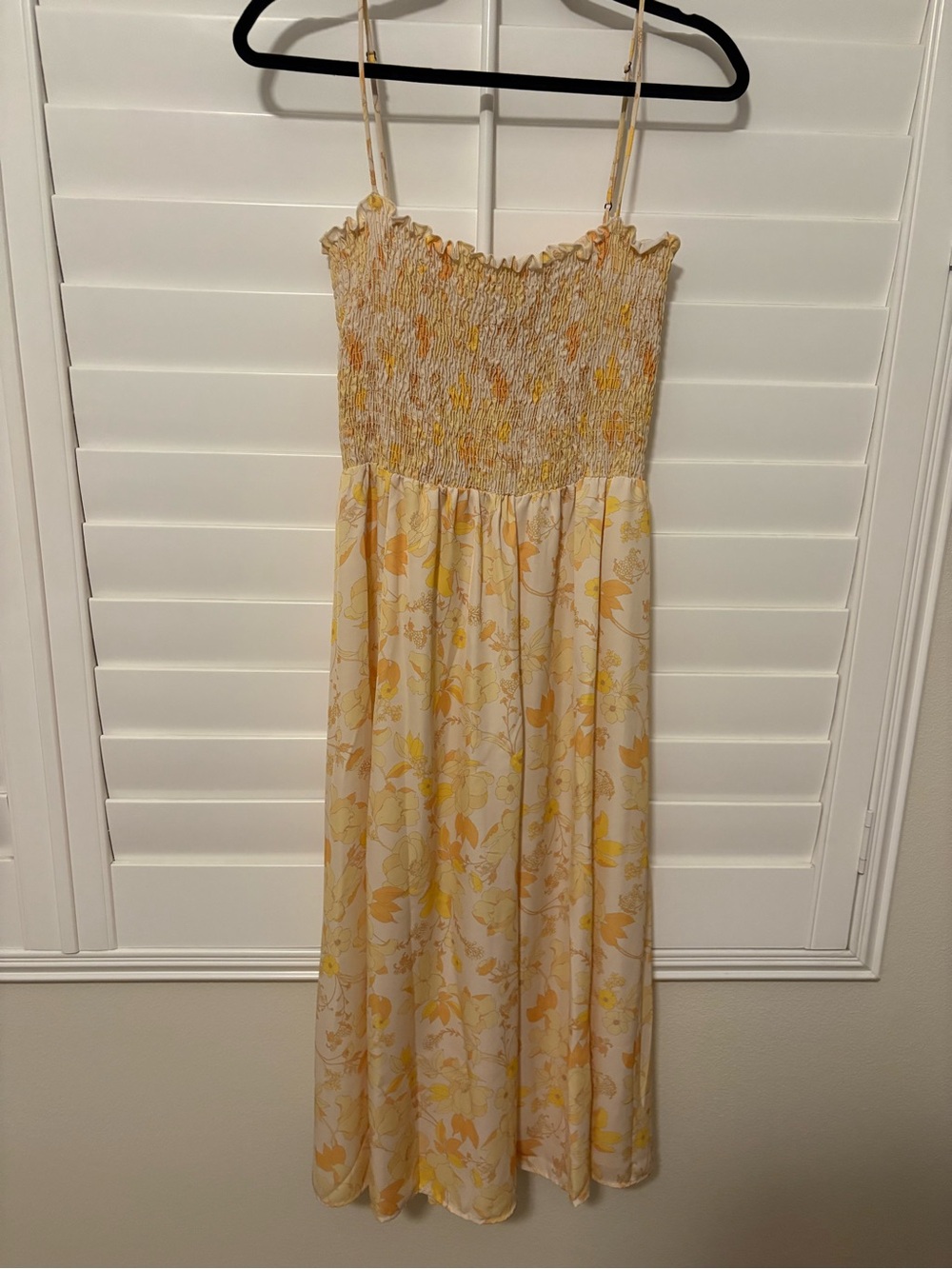 RESA Yellow Floral Smocked Sundress